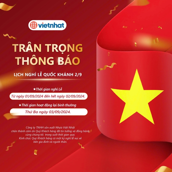 Thông báo lịch nghỉ lễ Quốc Khánh 02/09/2024