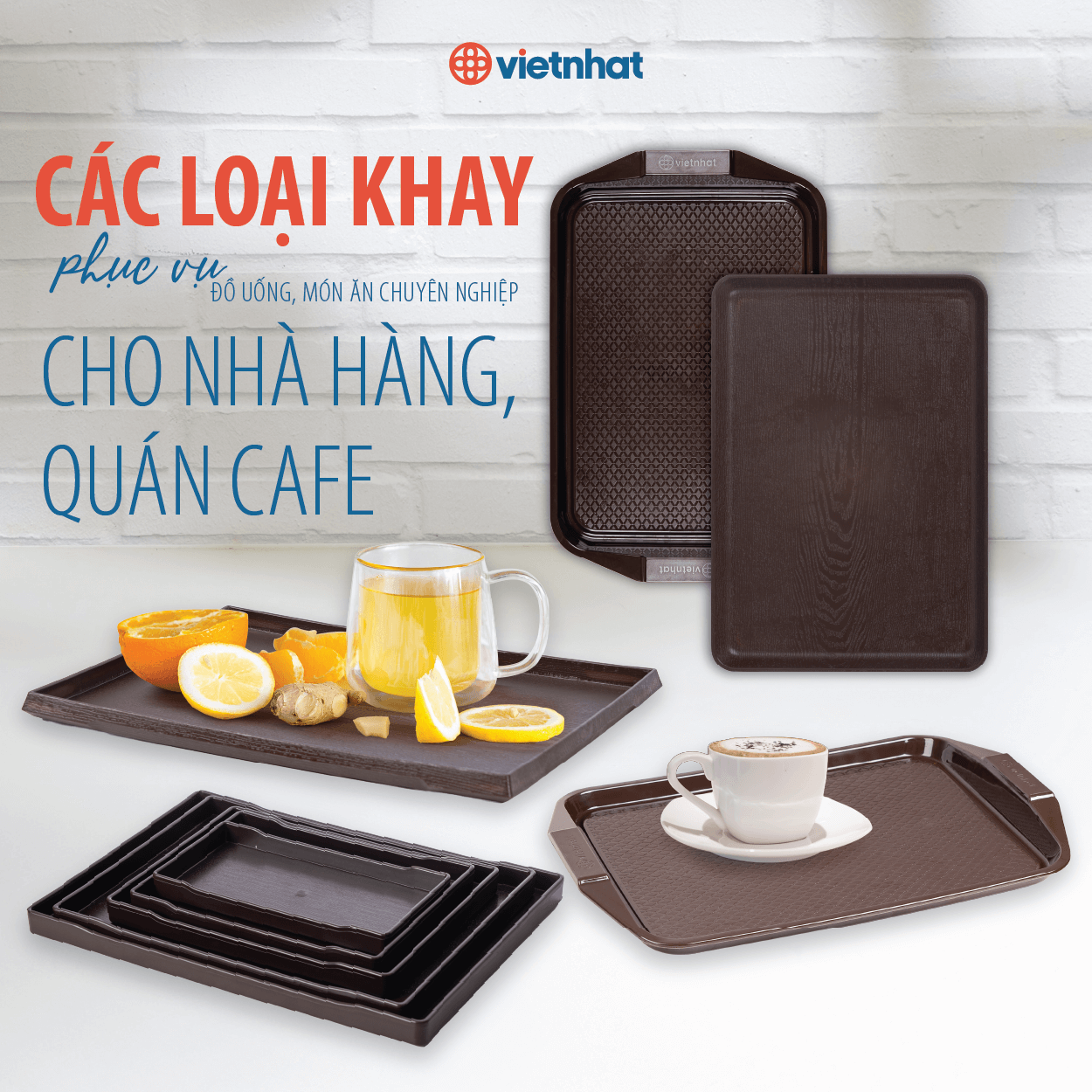 CÁC LOẠI KHAY PHỤC VỤ ĐỒ UỐNG, MÓN ĂN CHUYÊN NGHIỆP CHO NHÀ HÀNG, QUÁN CAFE