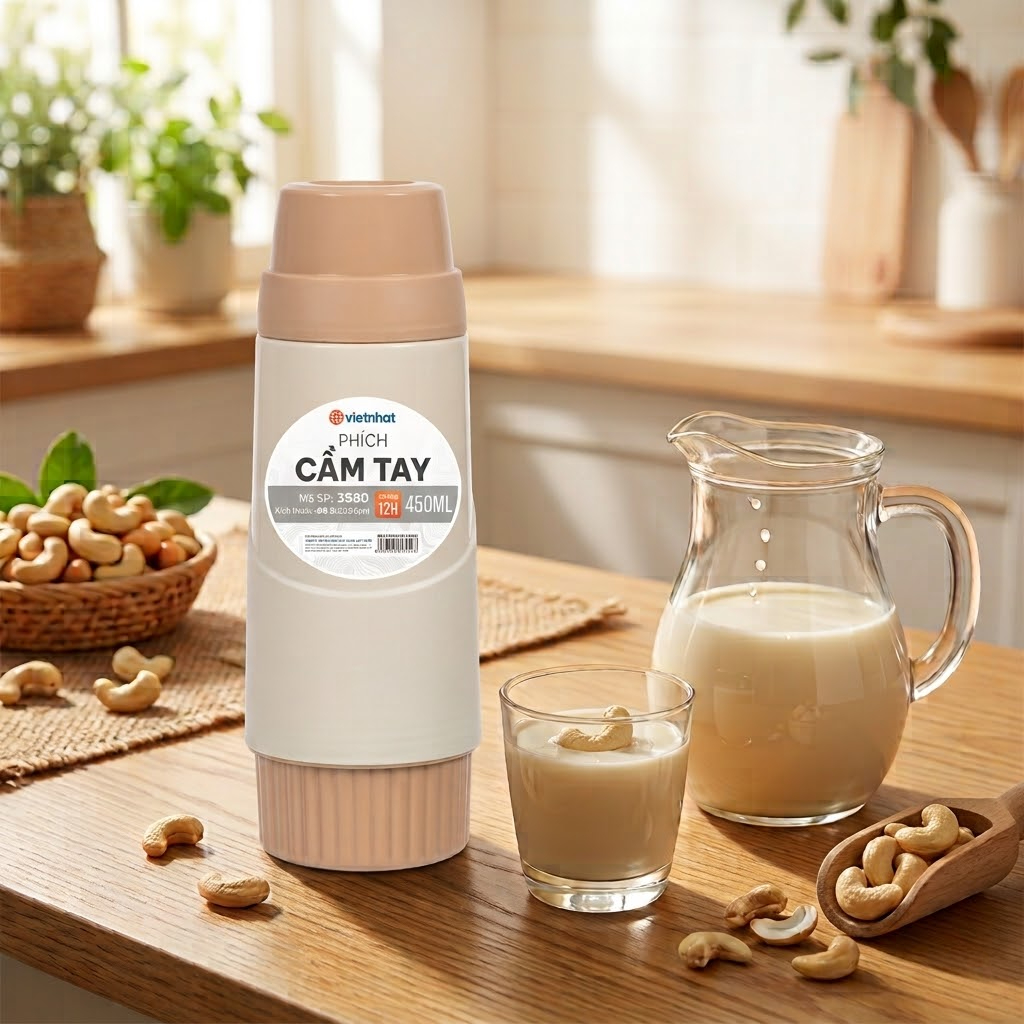 MÁCH MẸ CÁCH LÀM SỮA HẠT ĐIỀU THƠM NGON CHO BÉ MANG ĐI HỌC