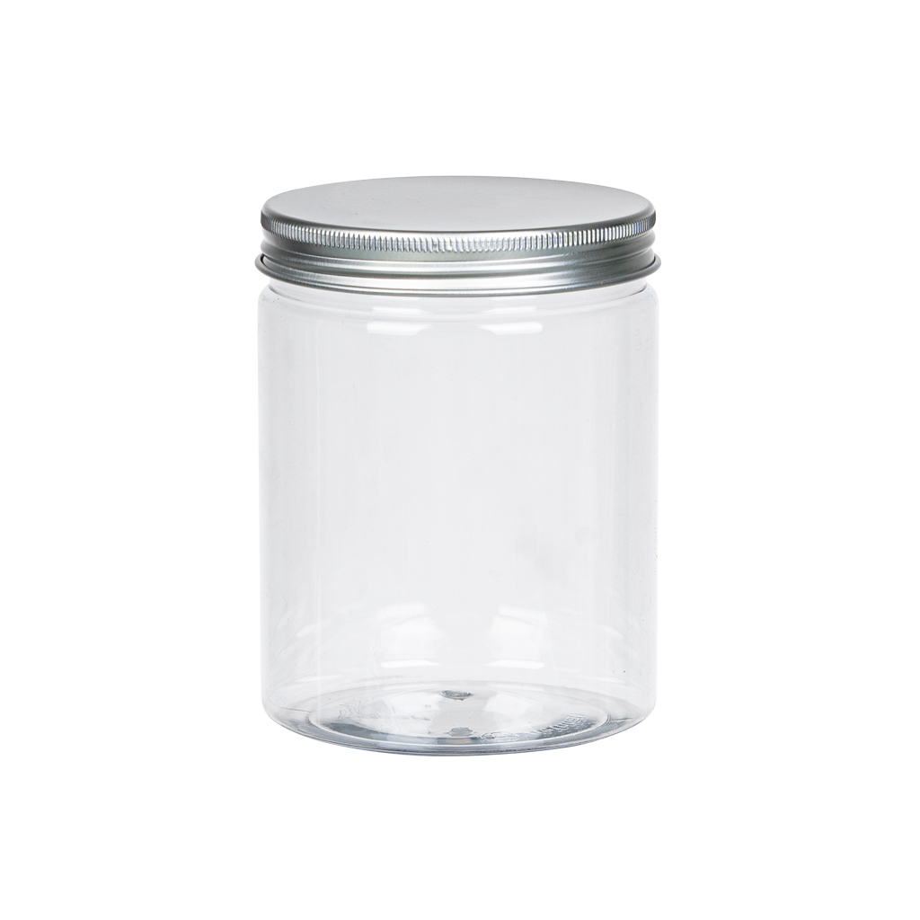 PLASTIC JAR WITH ALUMINIUM LID 700ML P35