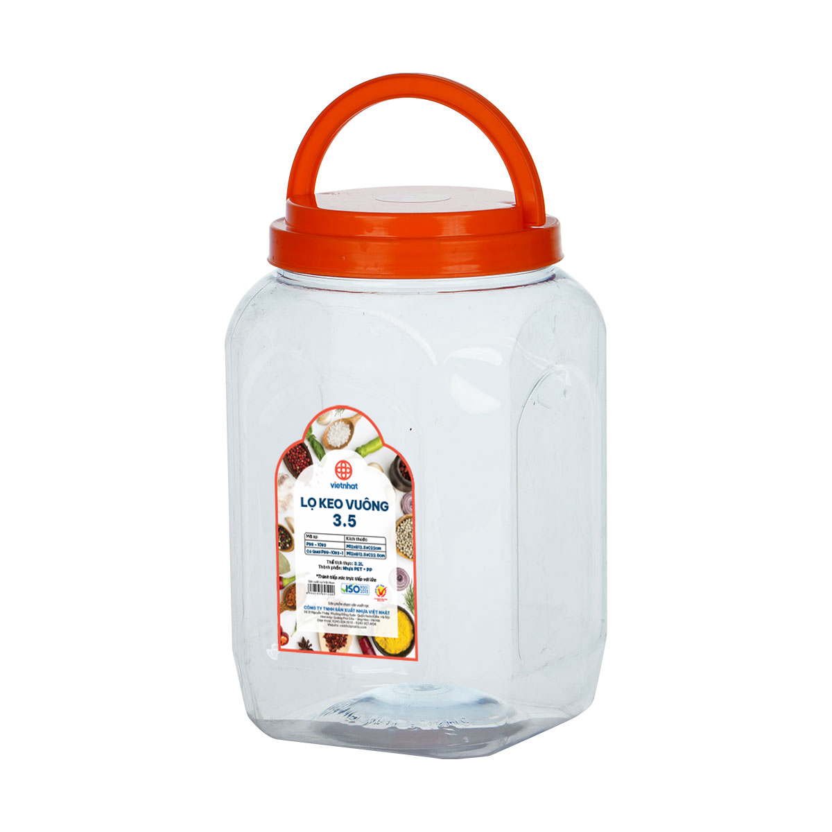 Square Jar with Handle 3.5kg P99
