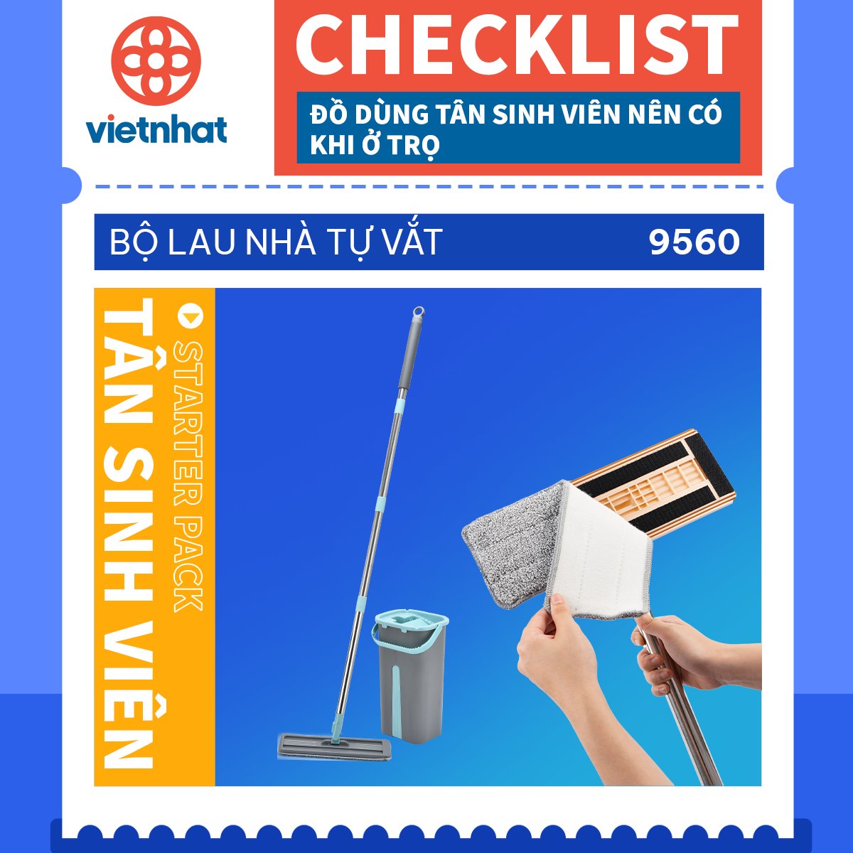 bộ lau nhà tự vắt