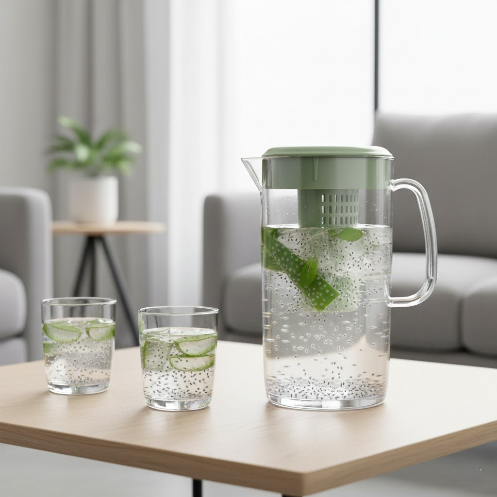 Nước nha đam hạt chia