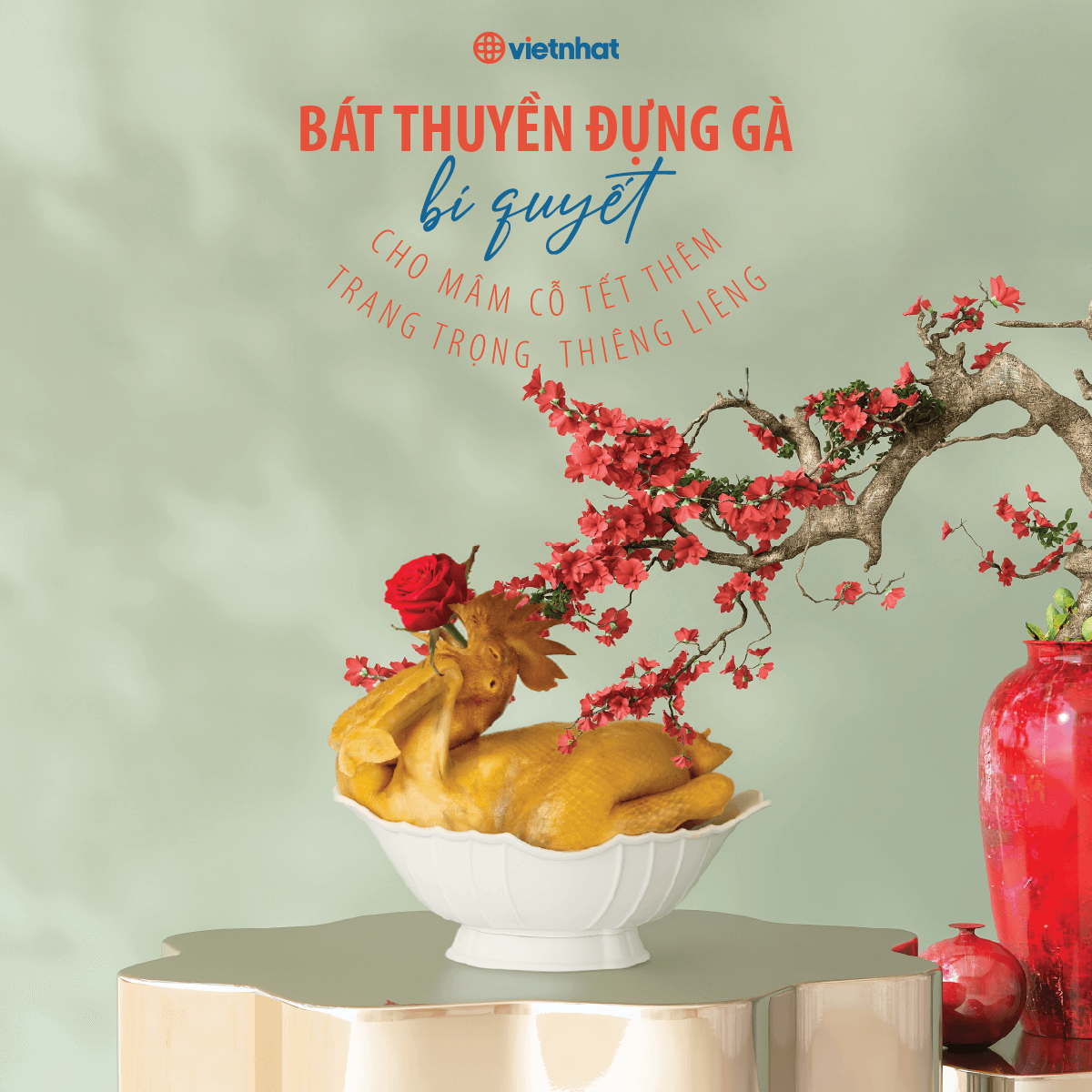 Bát thuyền đựng gà 