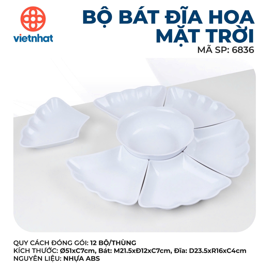 bộ bát đĩa hoa mặt trời