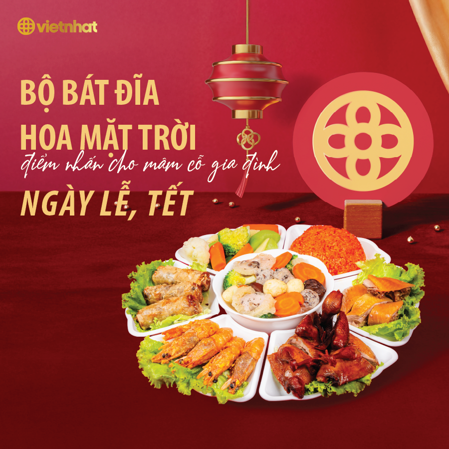 ý nghĩa bộ bát đĩa hoa mặt trời 