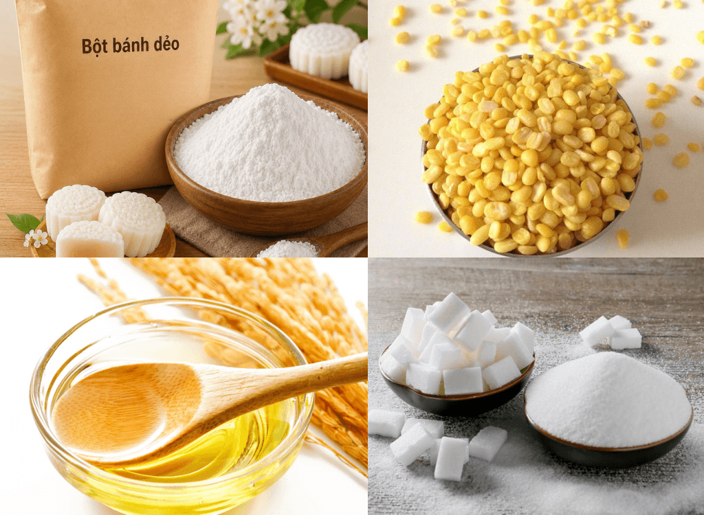 nguyên liệu làm bánh dẻo đậu xanh