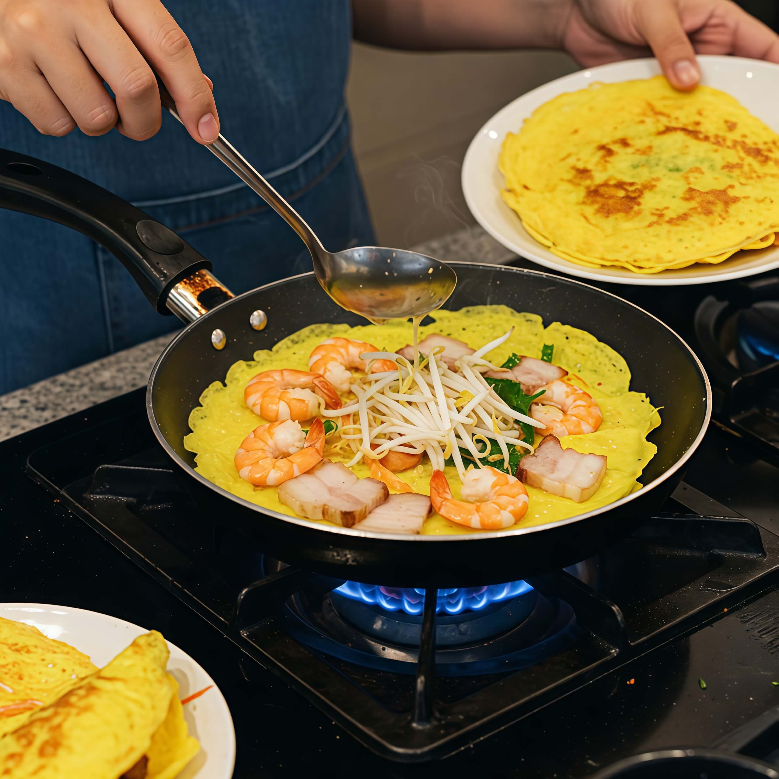 cách làm bánh xèo miền Bắc 2
