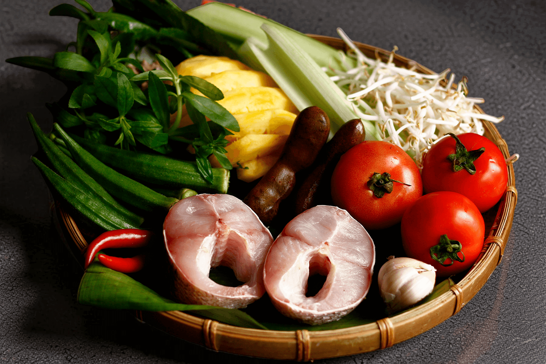 nguyên liệu nấu canh chua cá lóc