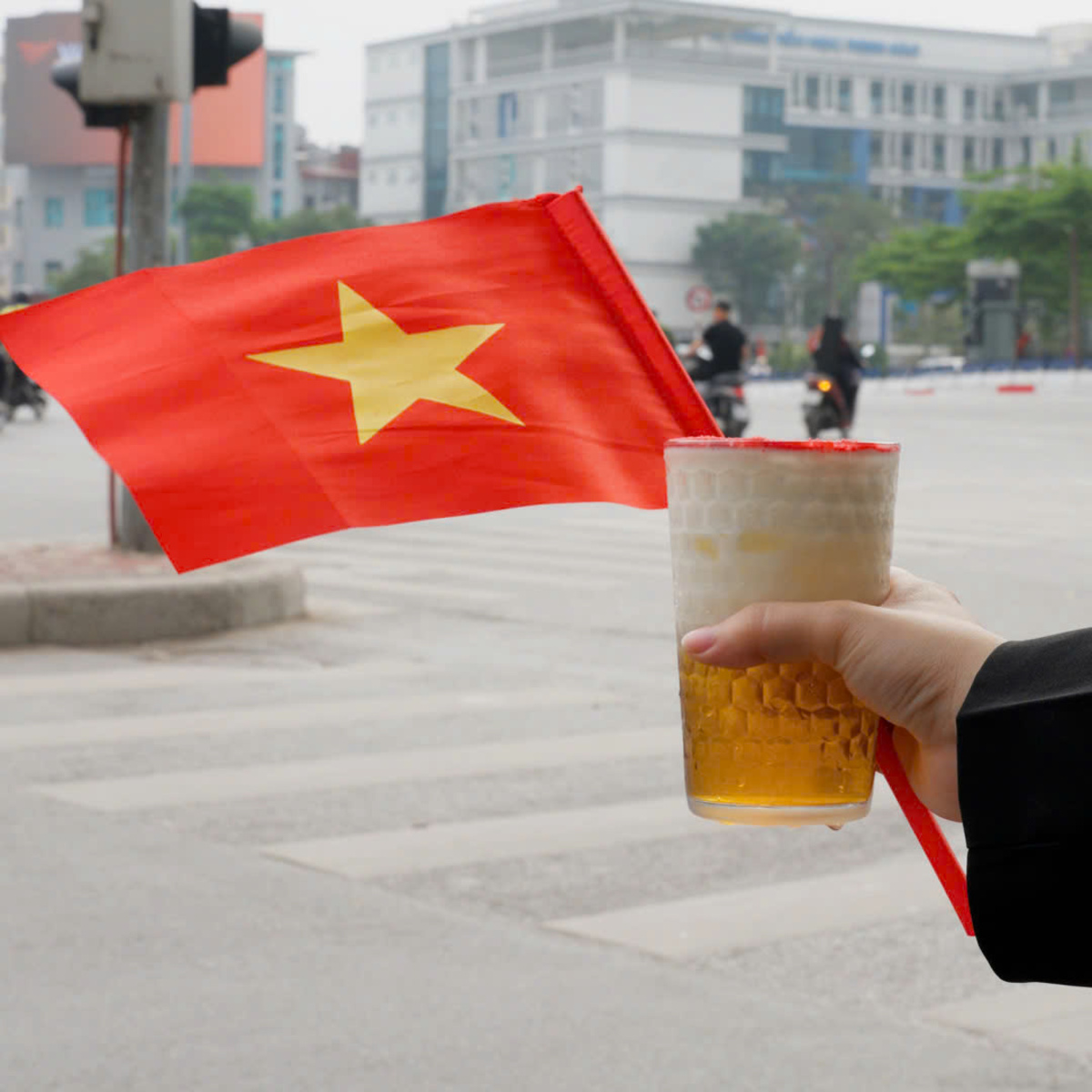 Đồ uống trang trí cờ tổ quốc