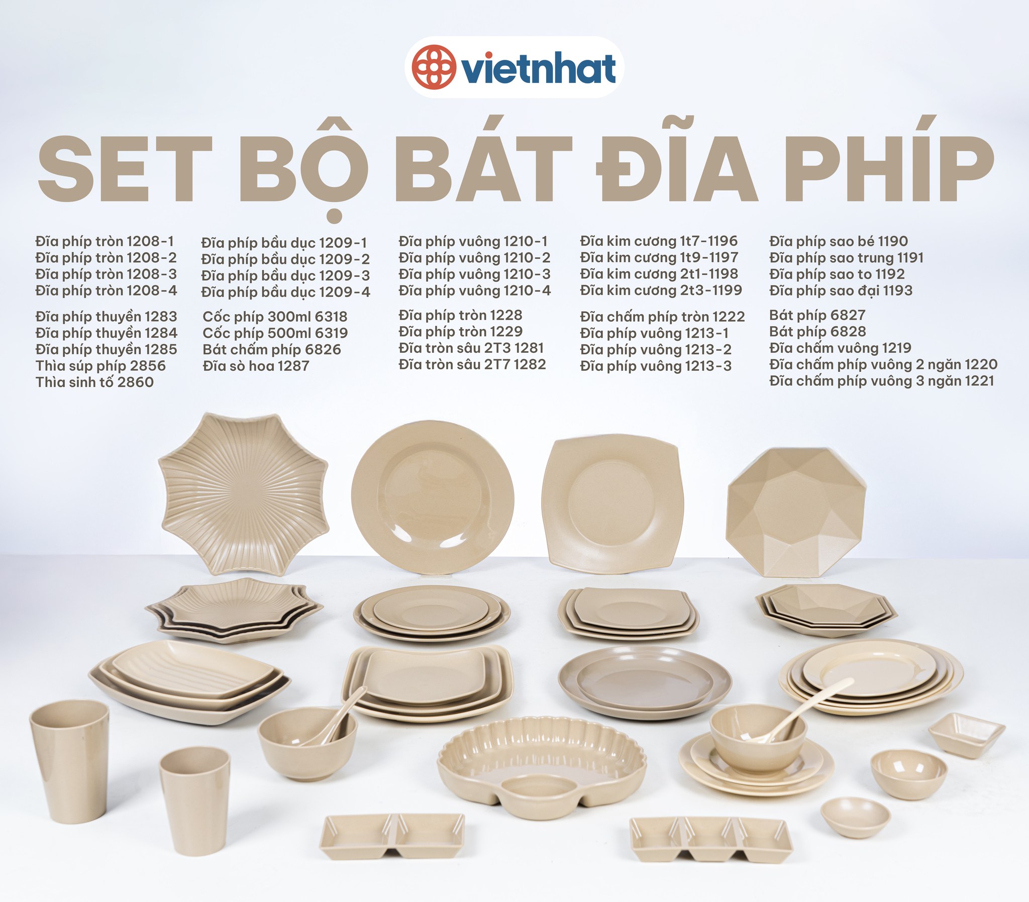 bộ bát đĩa phíp mở quán ăn