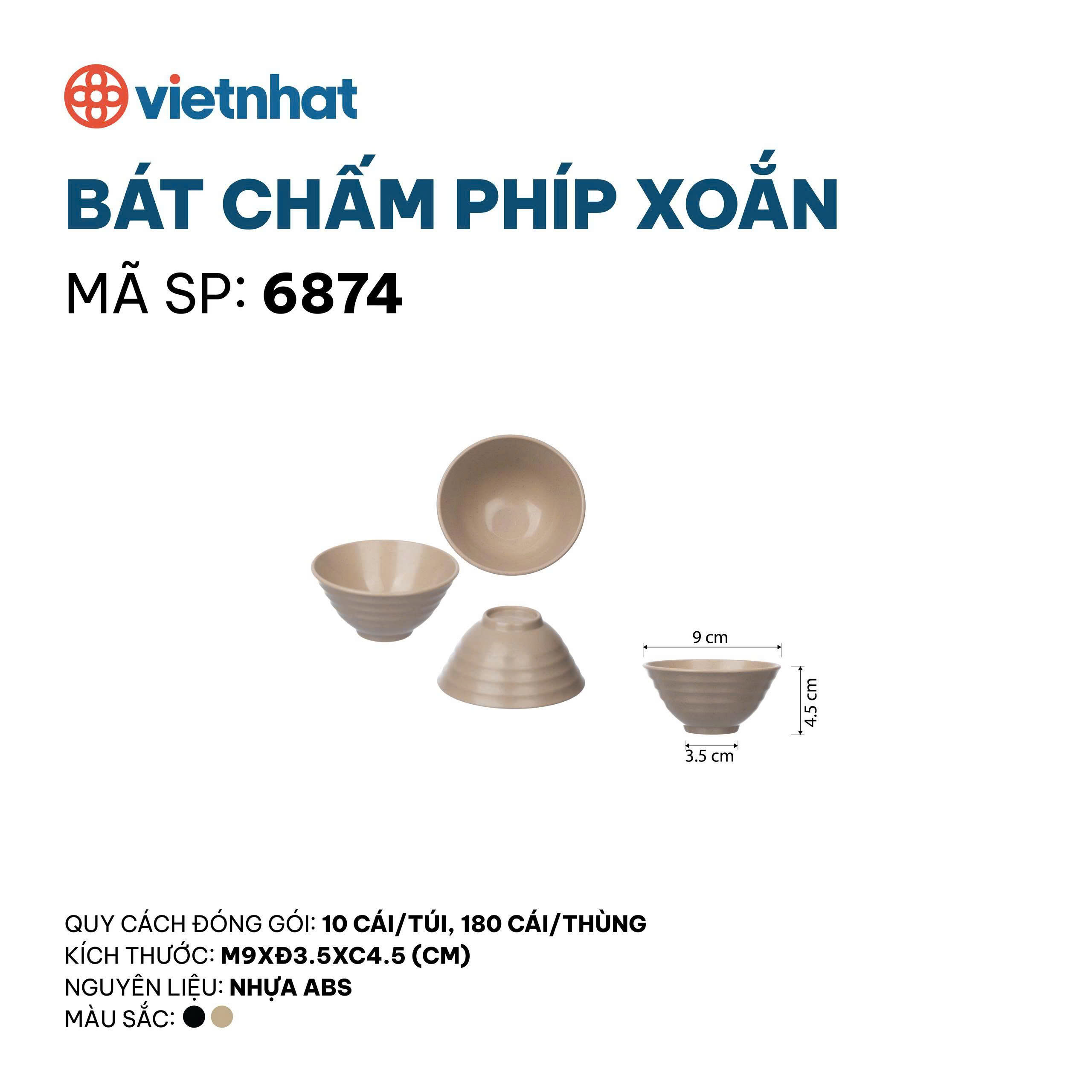 bát chấm phíp xoắn 6874