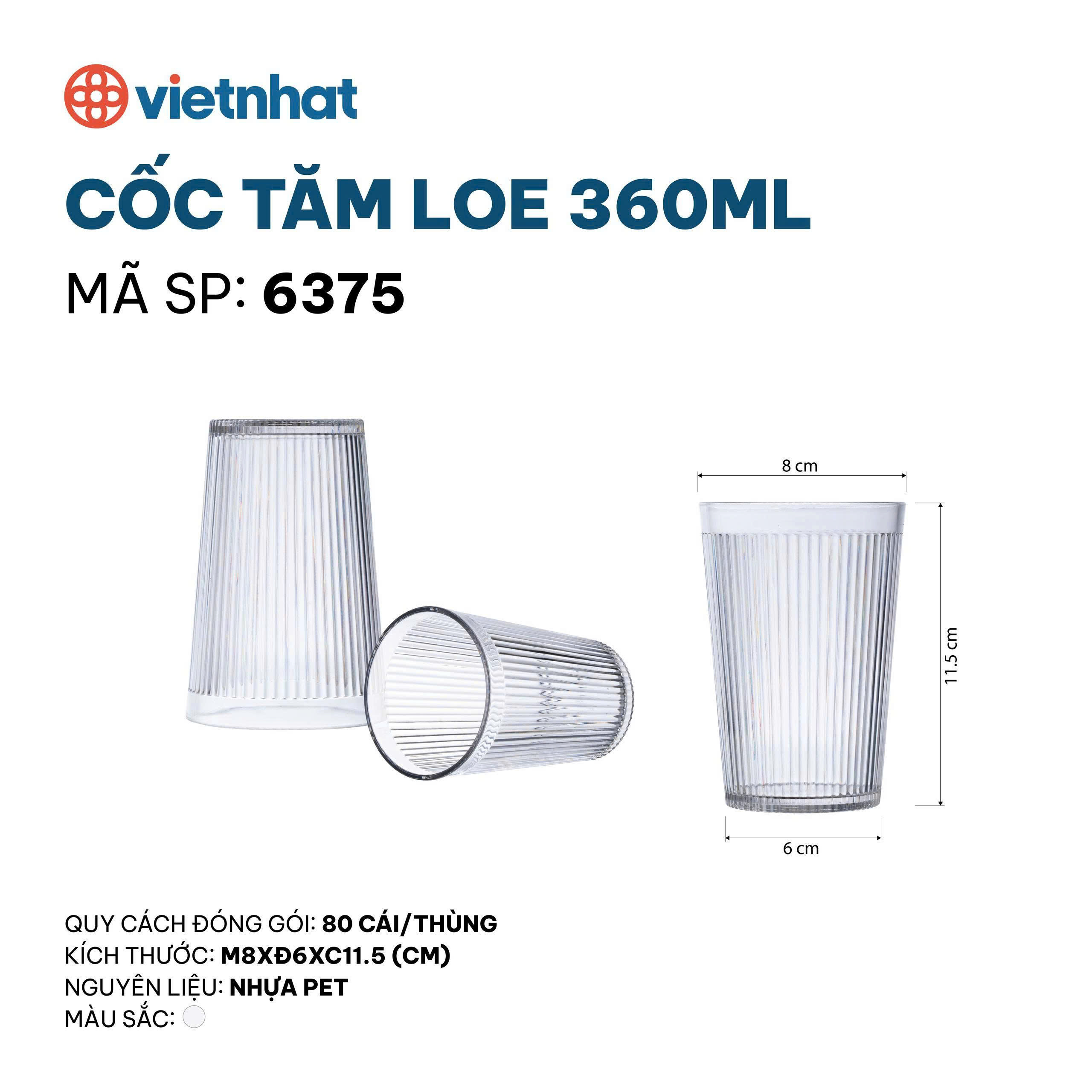cốc tăm loe 6375
