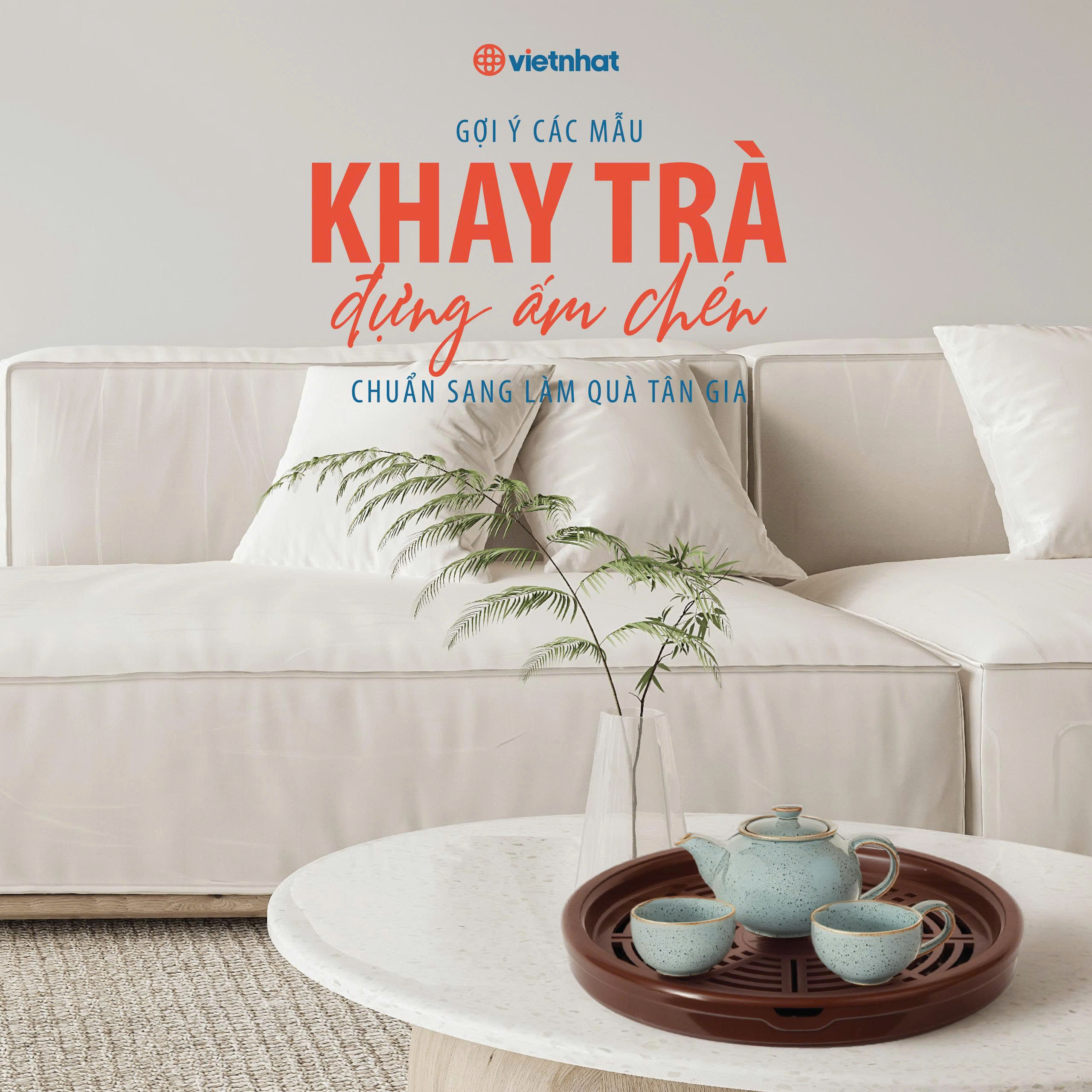 Khay trà đựng ấm chén