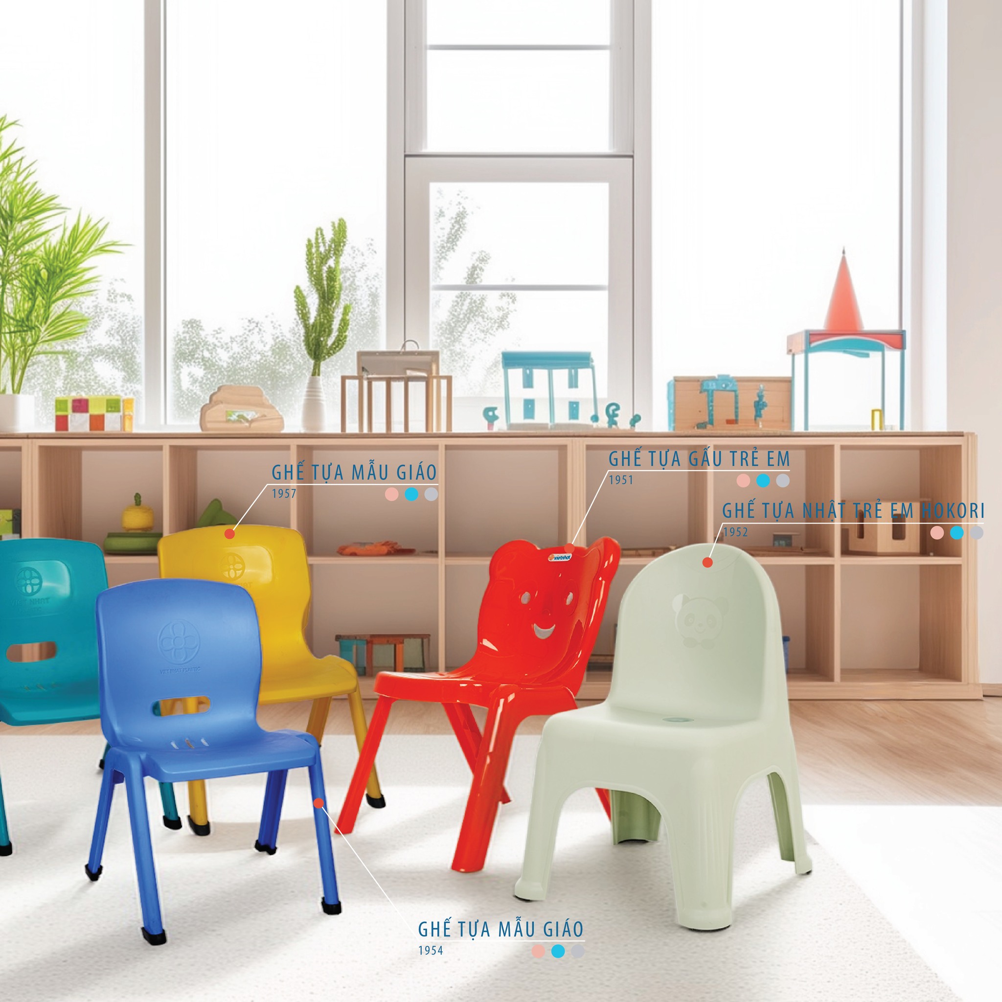 Ghế nhựa mầm non Việt Nhật