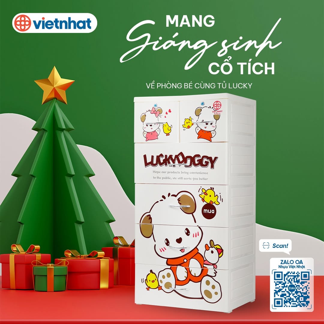 Tặng tủ nhựa cho bé làm quà Giáng sinh