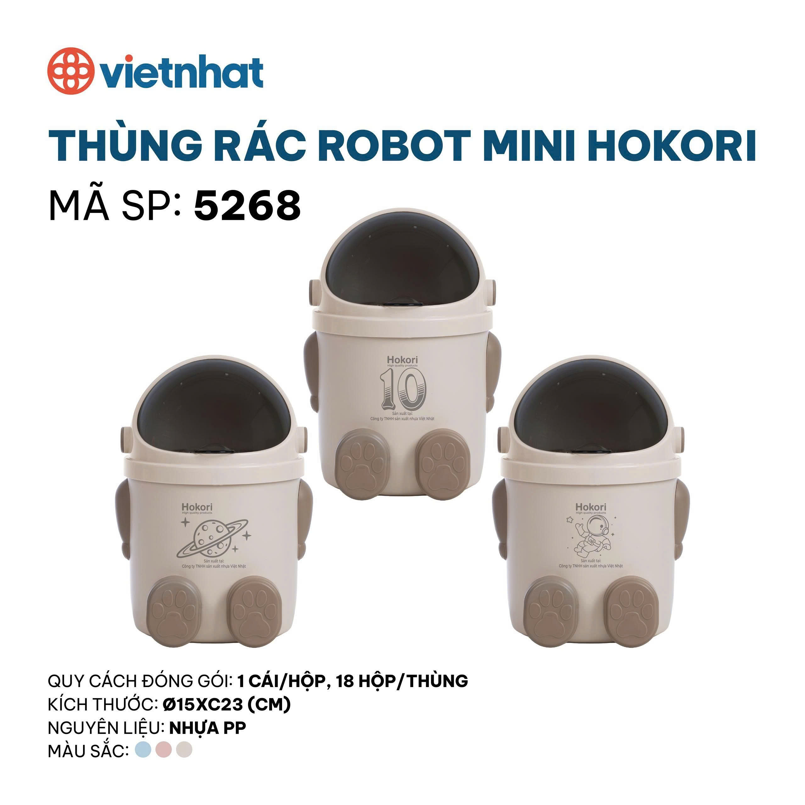 thùng rác robot mini Hokori