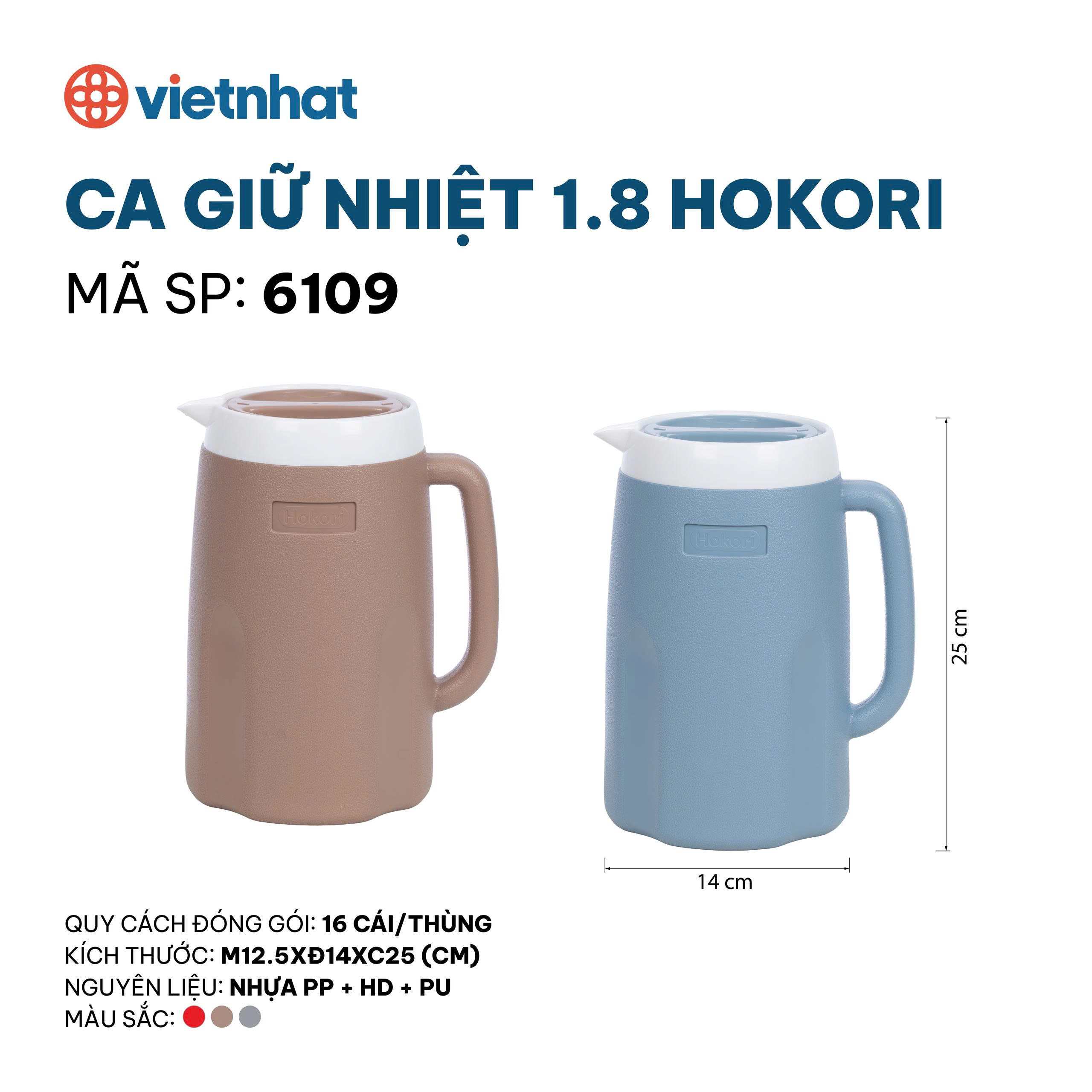 Ca giữ nhiệt 1.8 Hokori 6109