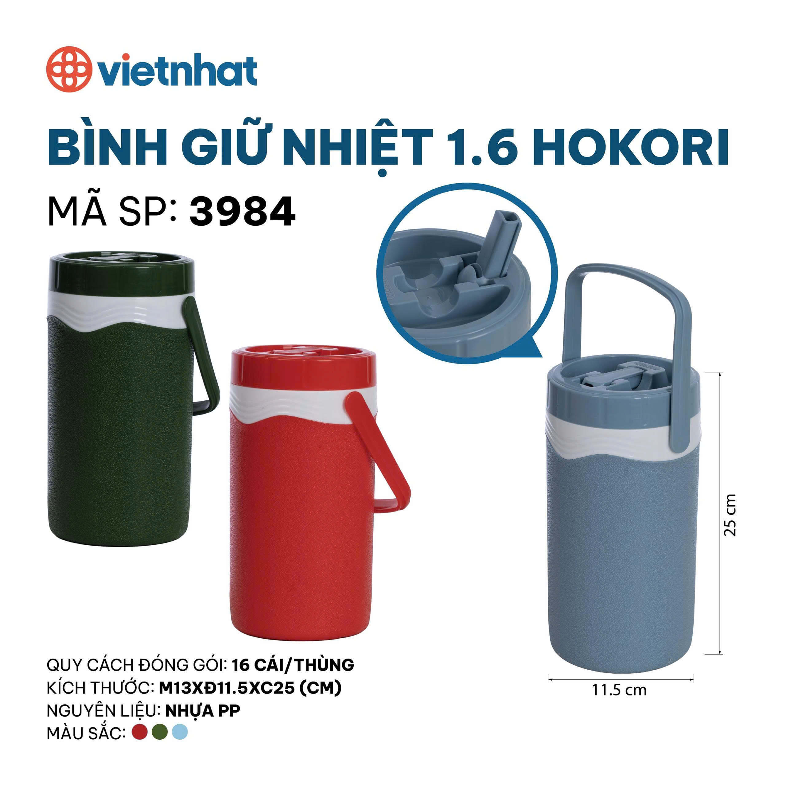 bình giữ nhiệt 1.6 Hokori 3984