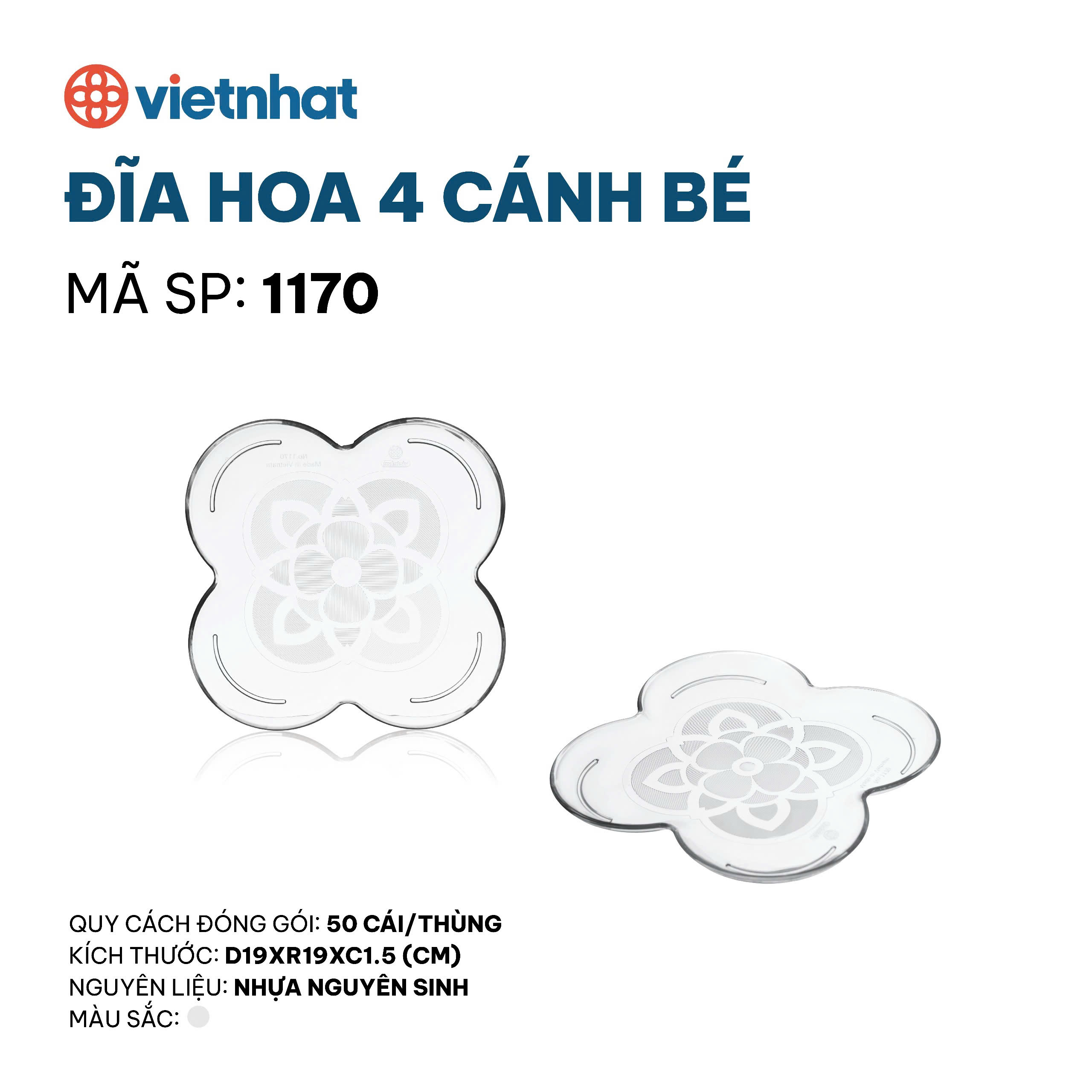 đĩa hoa 4 cánh bé 1170