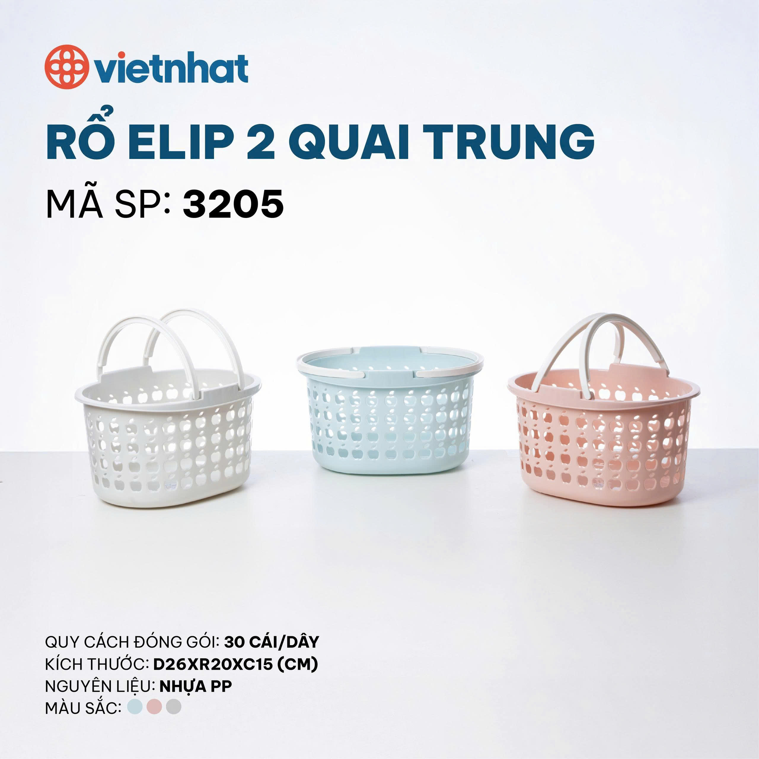 Rổ elip 2 quai trung