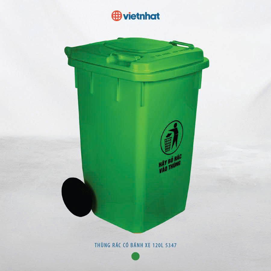 Thùng rác có bánh xe 120L