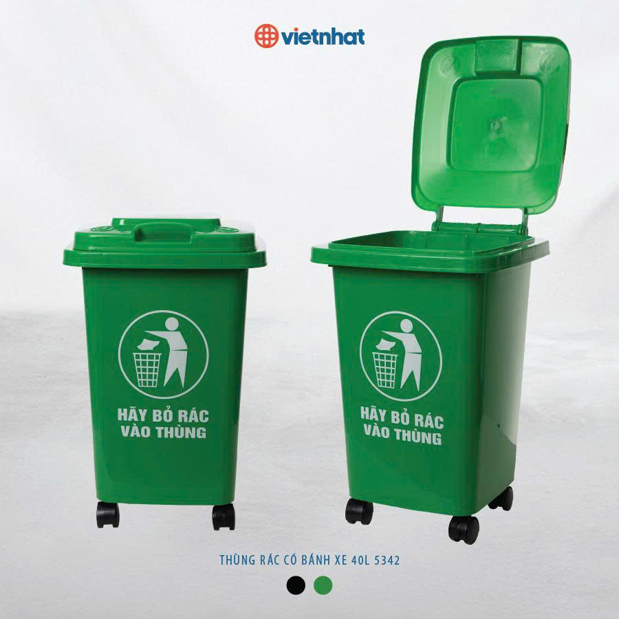 thùng rác có bánh xe 40L