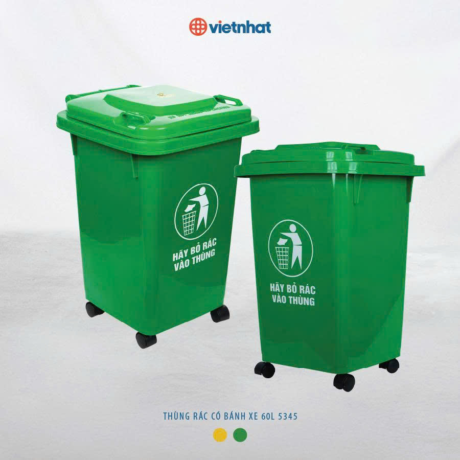 thùng rác có bánh xe 60L