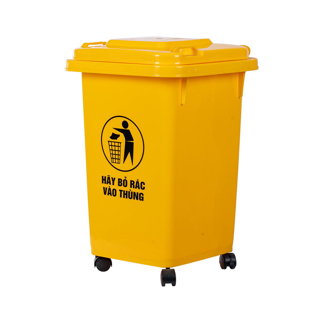 thùng rác có bánh xe 60L 5345