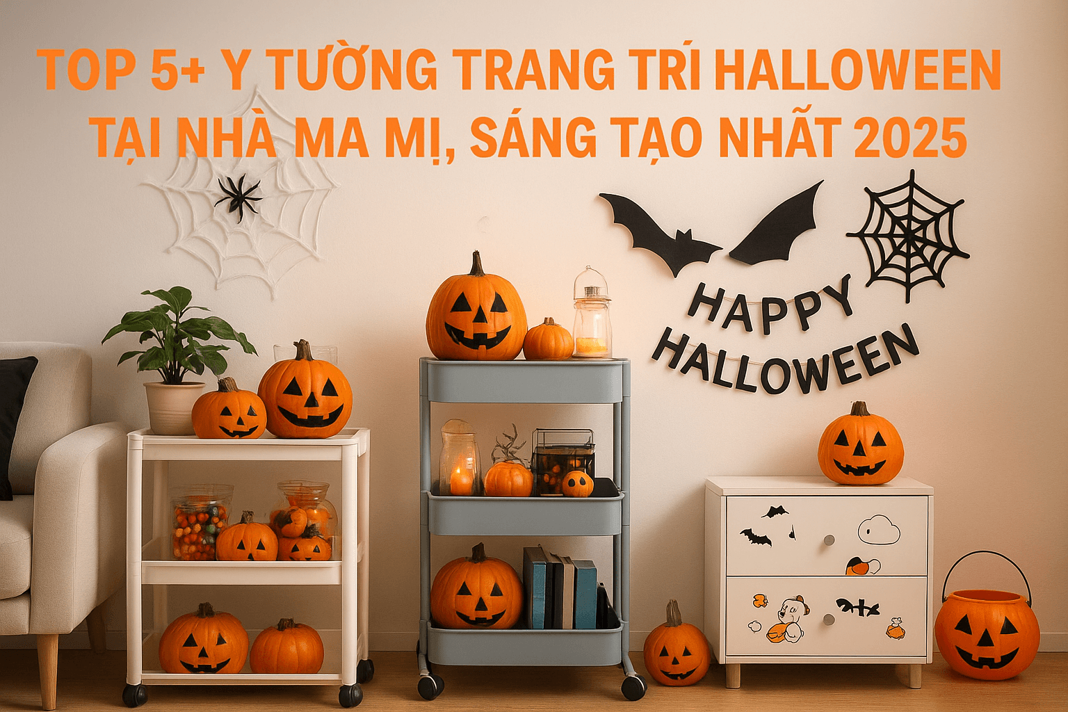 trang trí halloween