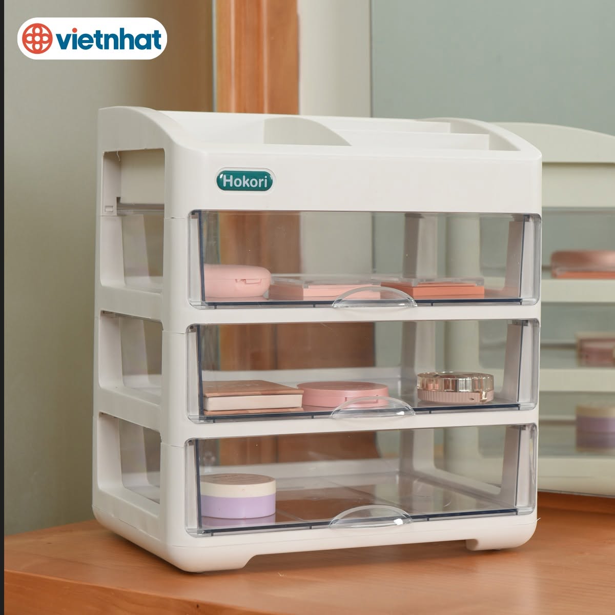 tủ đựng mỹ phẩm 3 ngăn hokori 3636-3